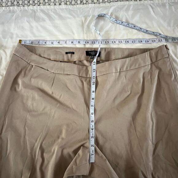 NWT Talbots Plus Khaki Classic Side Zip Straight Leg Khaki Trouser Wmns 24W - Picture 9 of 10